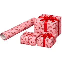 RICE Geschenkpapier Xmas Candy Cane , Breite 70 cm / 3m
