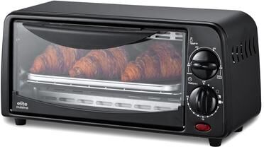 Elite Cuisine ETO635 2 Slice Toaster Oven with Time and Temp Knobs
