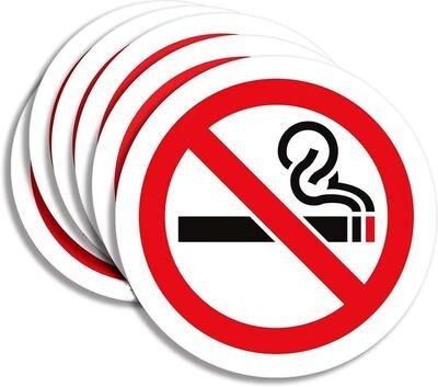 Inspired Finds No Smoking Sign Sticker Set For Indoor And Outdoor Use No Smoking Sign Sticker Set For Indoor And Outdoor Use