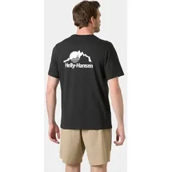 HELLY HANSEN Freizeit / Mode Sommer GJ Hemden Hemden ku.Arm He/Uni NORD GRAPHIC T-SHIRT, Größe XL in Schwarz Schwarz