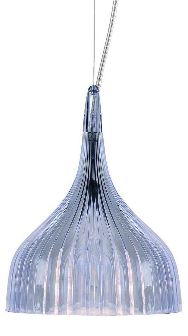 Kartell ronde hanglamp blauw