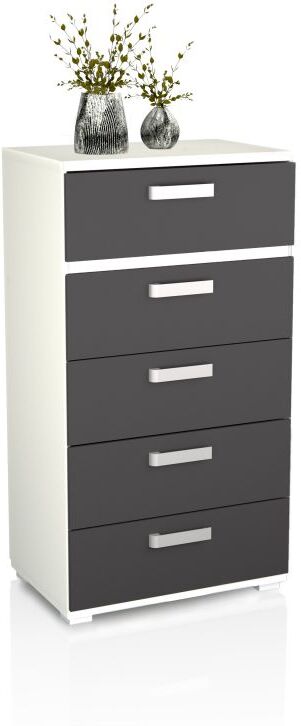 duehome Sinfonier de 5 cajones 60x109,4cm Ataneq - Blanco - Grafito