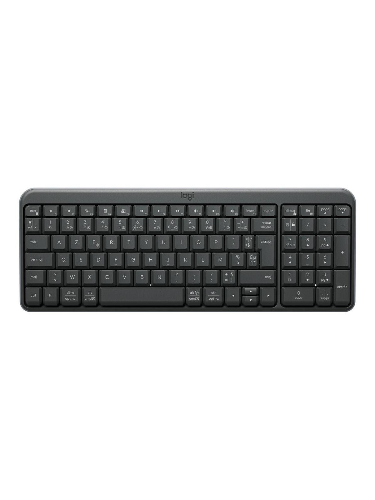 Logitech K250 - keyboard - AZERTY - French - graphite Input Device - Tastatur - Französisch - Schwarz