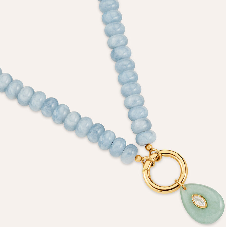 Stroili Pendente Radiance Acciaio Dorato Avventurina Cubic Zirconia Collezione: Radiance Giallo