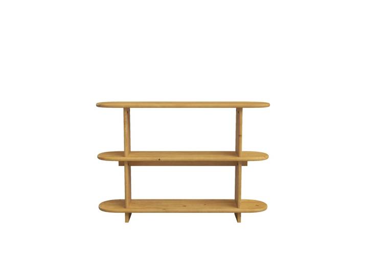 Bibliothèque en sapin marron clair 120 cm