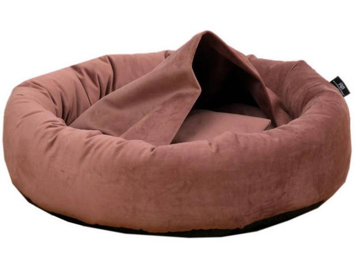 Hundebett, Rosa, Uni, Füllung: Polyester, 90x18x90 cm, Bezug abnehmbar und waschbar, weich gepolstert, rutschfeste Unterseite, besonders weich, Freizeit & Co, Tierbedarf, Hundebetten