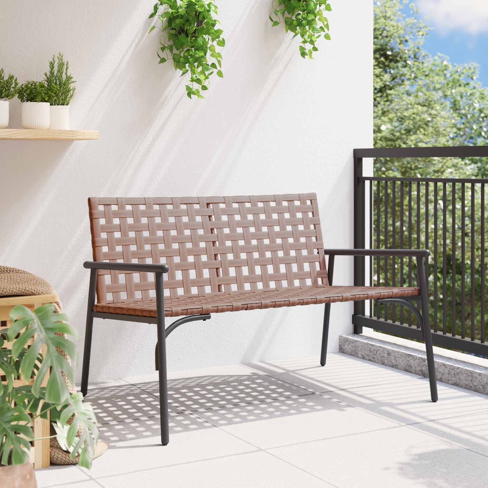 vidaXL Chaise de jardin Marron polyrotin