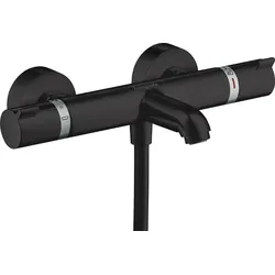 hansgrohe Ecostat Wannenthermostat Comfort Aufputz, 13114670, Farbe: Mattschwarz