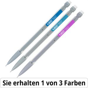 Bic Druckbleistift Matic Classic, grau, Kunststoff, HB, mit Radiergummi, Strichbreite 0,5 mm