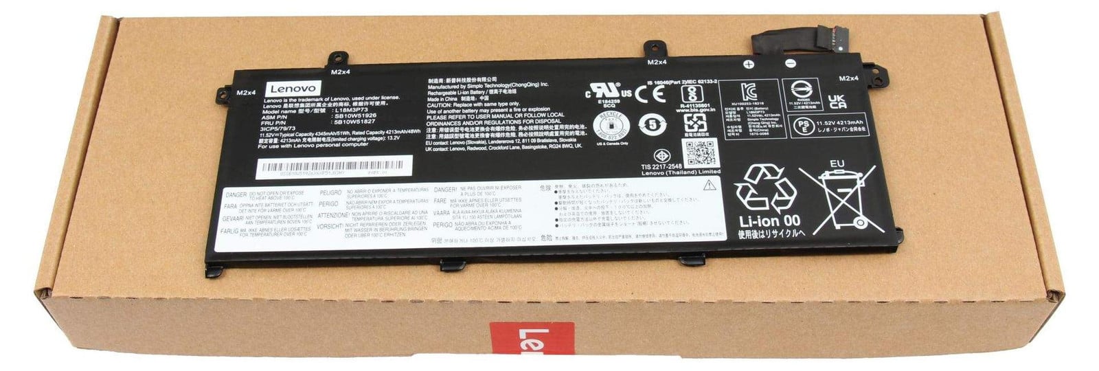 Lenovo interne batterij, 3-cellen, 50Wh, Li-Ion, model CXP