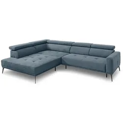 SOMETA Ecksofa Monterrey Stoff Graublau