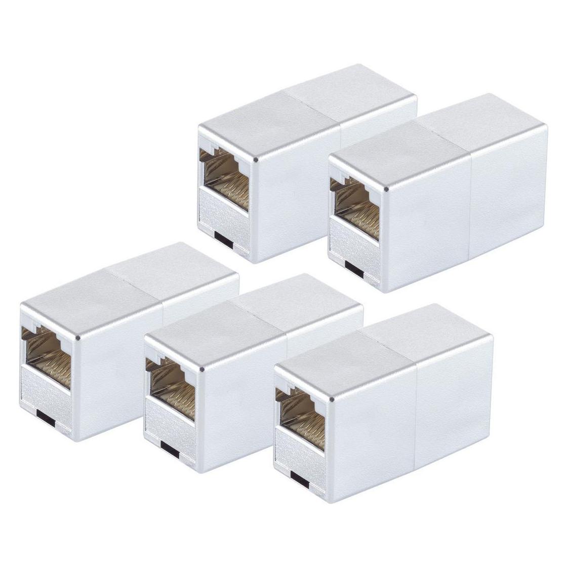 Shiverpeaks -BASIC-S--cat. 6 Kabelverbinder RJ45 -metallisiert-geschirmt--VE5 (BS75006-M-SET)