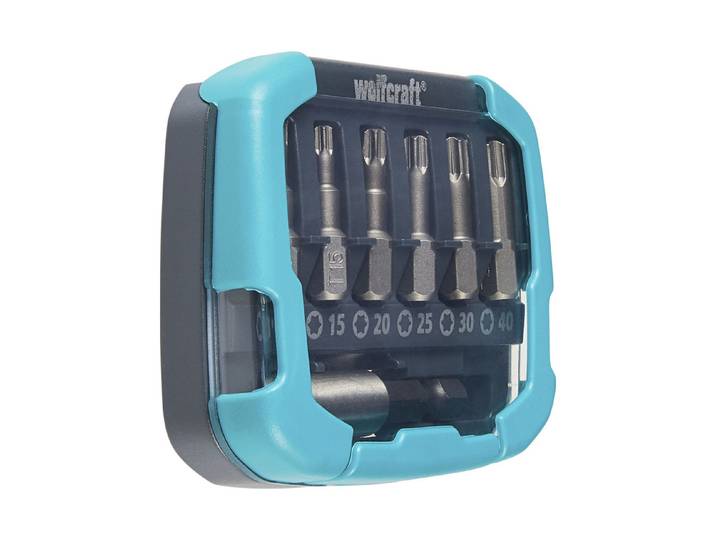 Wolfcraft Bit-Box Fix-Grip Torx T25 7-teilig