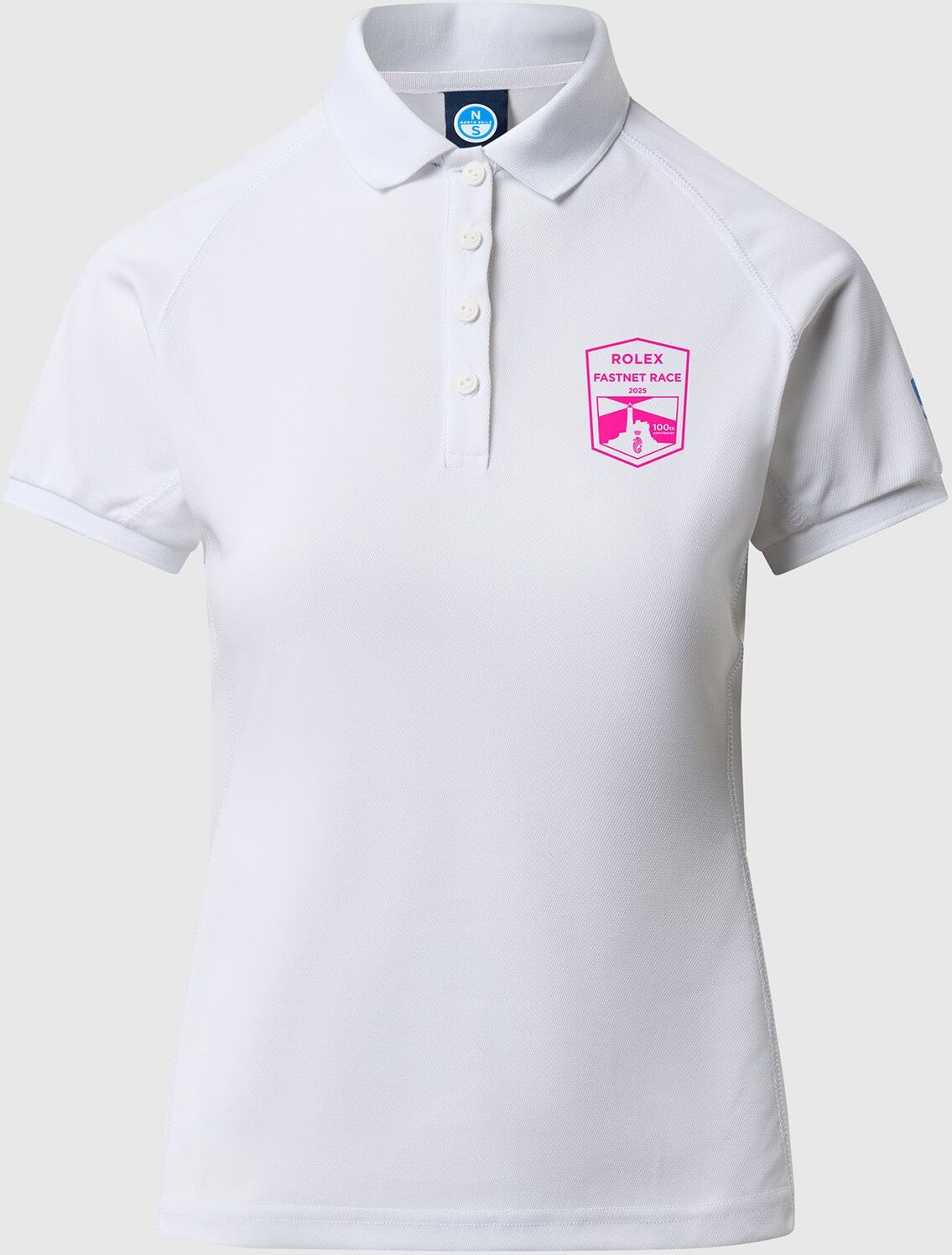North Sails Rolex Fastnet 2025 Damen-Poloshirt aus Pikee White L