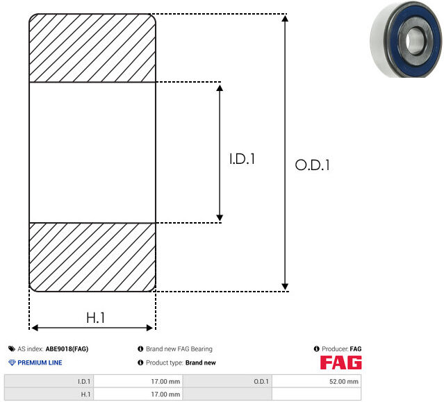 As-Pl Lager Abe9018(Fag) Für Fiat