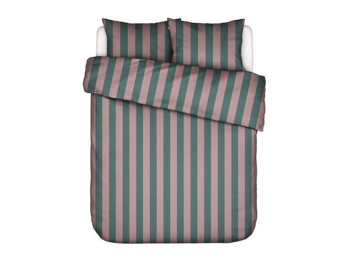 Essenza Minte Stripe Woodrose - Dark teal dekbedovertrek