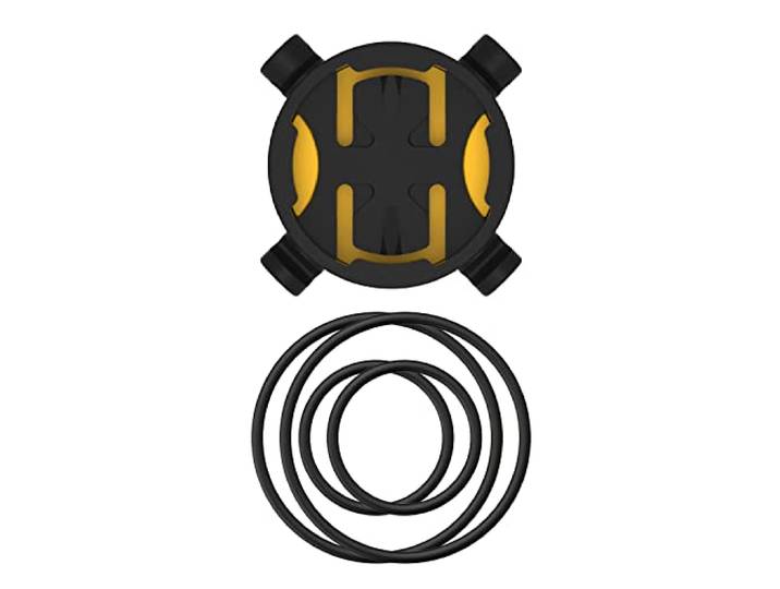 Beeline Velo 2 Houderplaat met rubberen ringen voor smartphones en tablets, universeel (fysiek te bevestigen), zwart, antislip, fietsmontage, 1 stuk