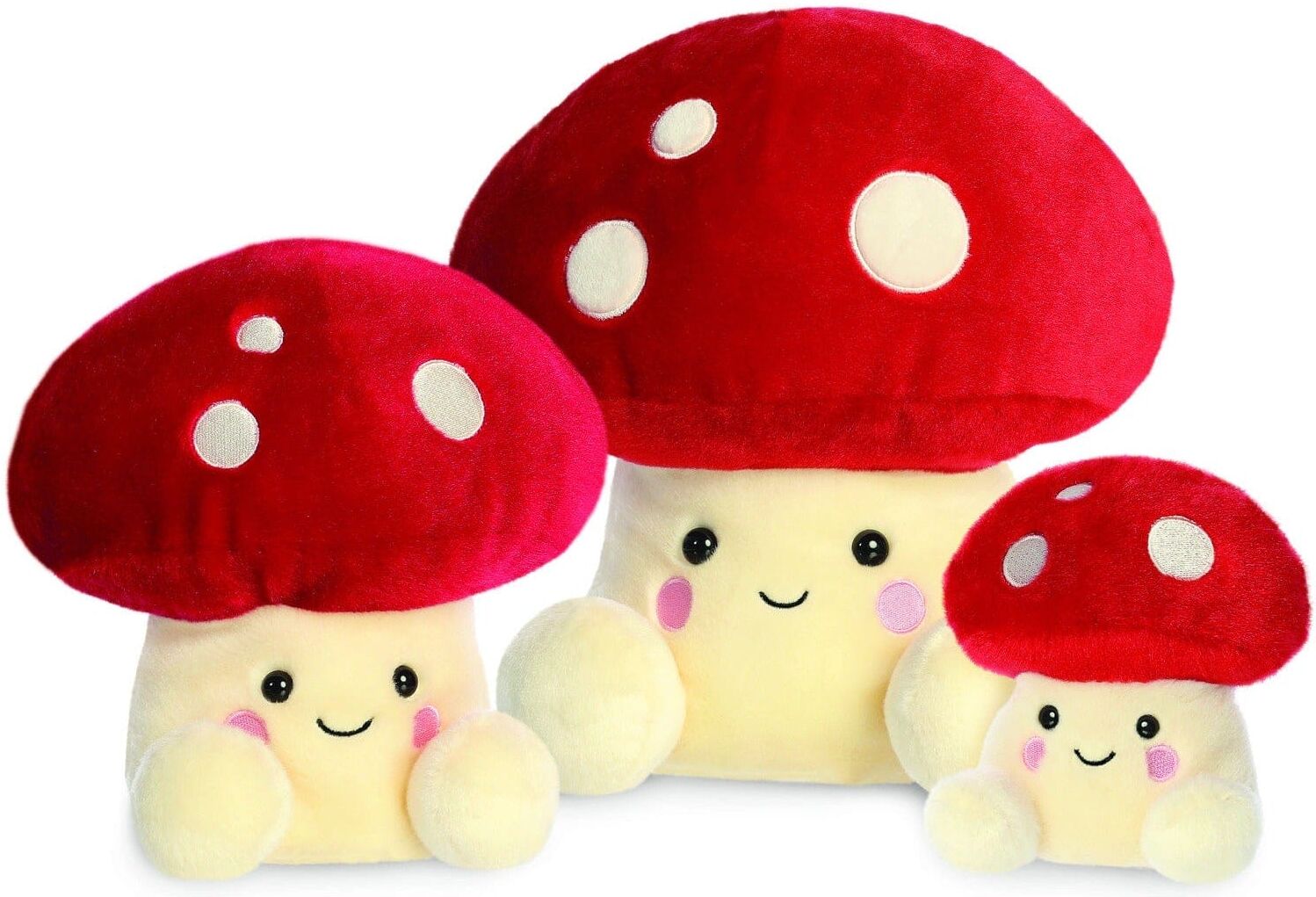 Aurora Palm Pals Amanita Mushroom 8in Soft Toy for Kids, Soft Plush Material, 8-Inch Compact Size, Nature-Inspired Design, Stuffed Animal