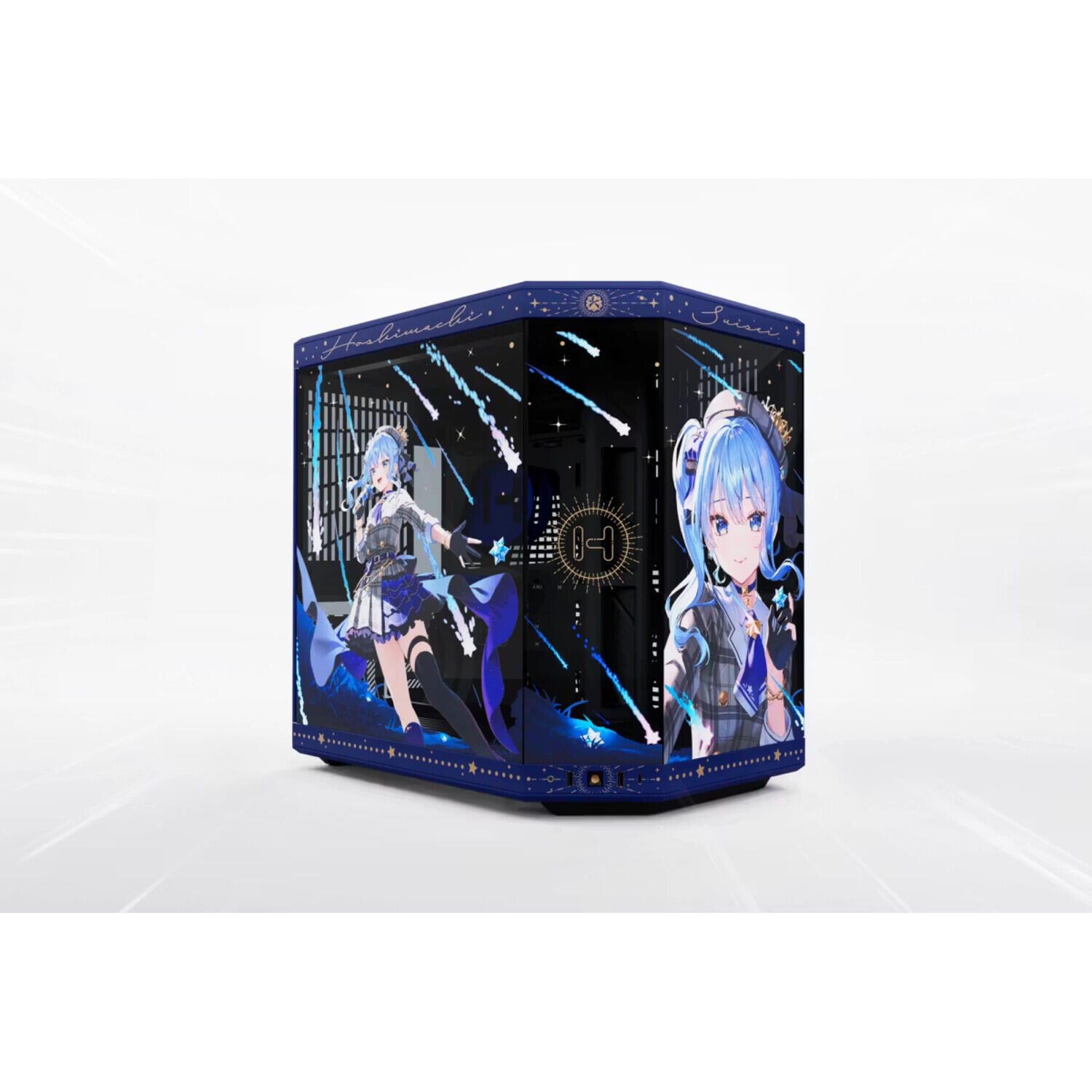 HYTE PC-Gehäuse Y70 Hoshimachi Suisei ATX Midi-Tower schwarz-blau CS-HYTE-Y70-SUISEI-E
