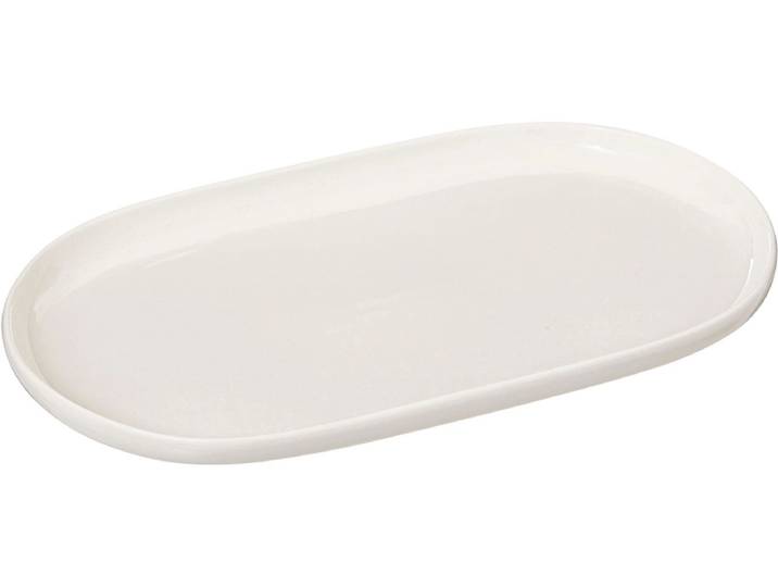 Präsentierplatte NORA porzellan weiss