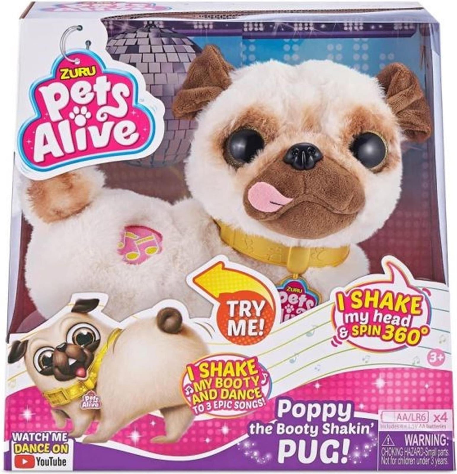 Zuru Pets Alive Mopshond met bewegende staart