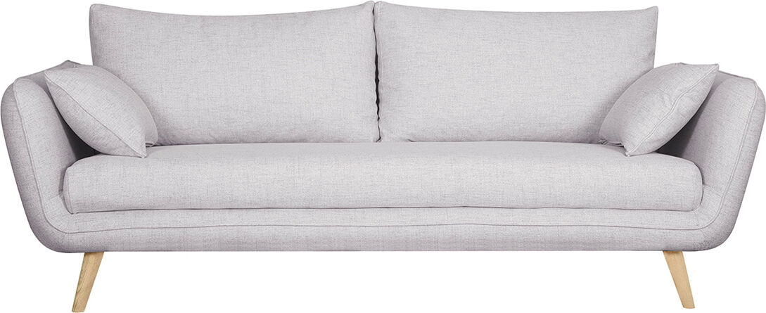 Miliboo Sofa skandinavisch 3 Plätze hellgrau-meliert CREEP