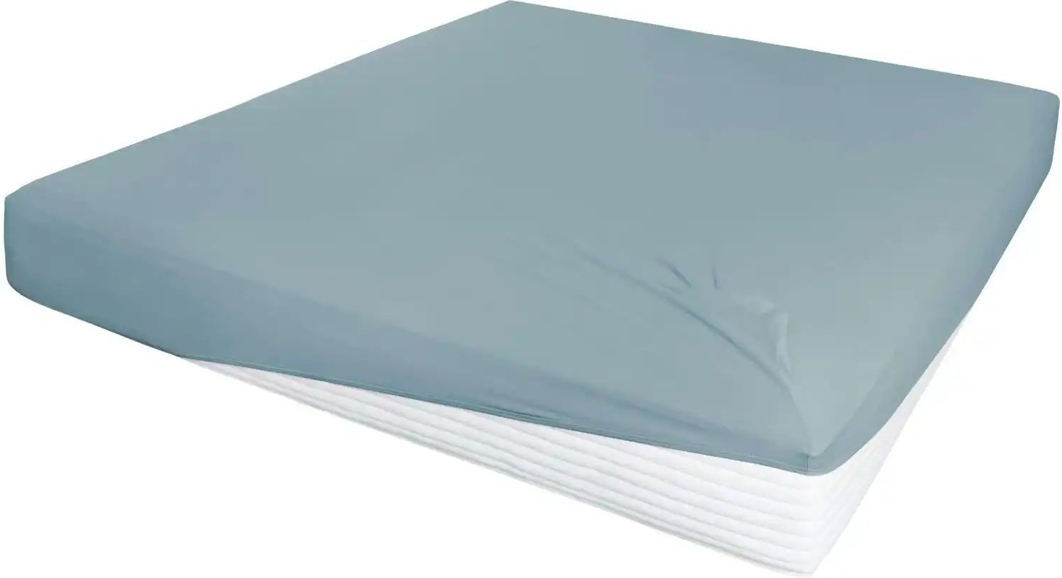 Höffner Jersey-Elastan Boxspringlaken   ¦ grün ¦ Maße (cm): B: 100 H: 28