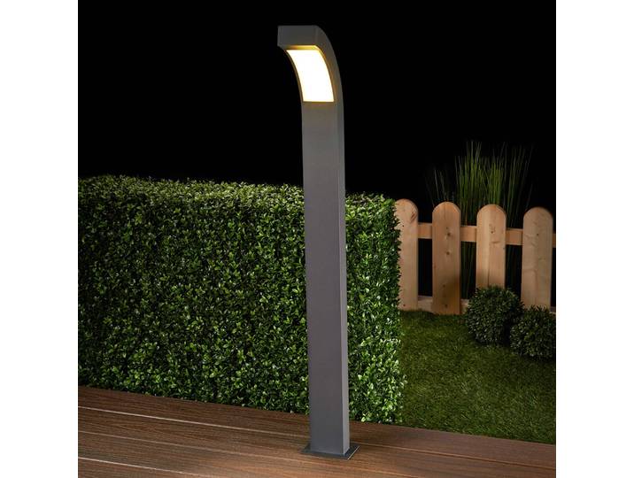 LED Wegeleuchte LENNIK Lucande, schwarz, Aluminium, Modern