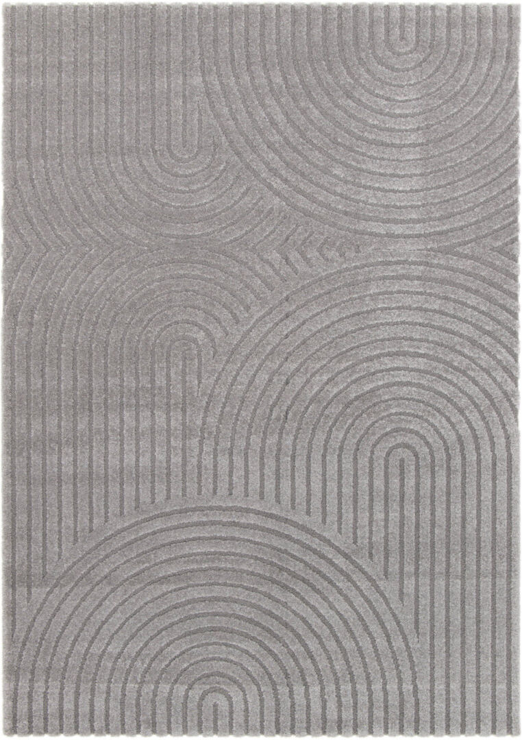 Ivy Bronx Geometric Area Rug Gray Rectangle 160 x 230cm