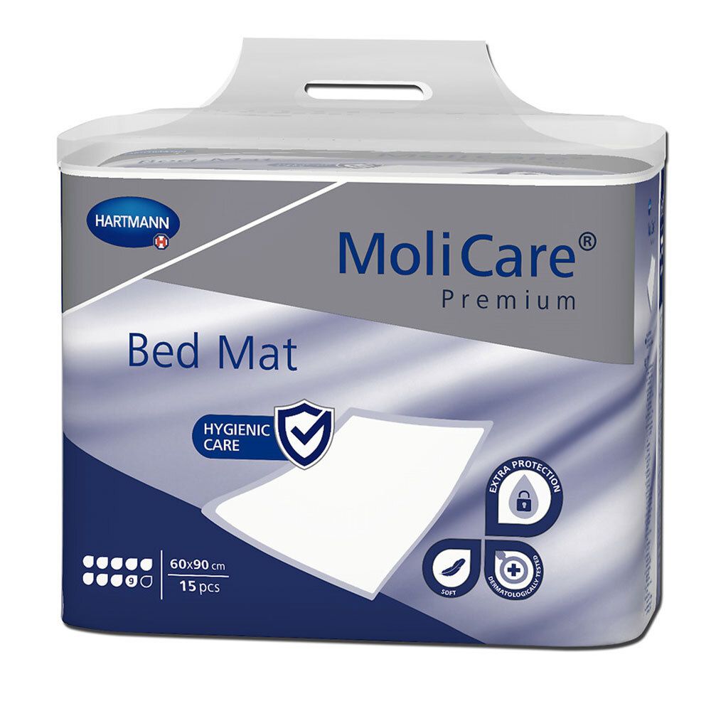 Molicare Premium Bed Mat 9 Tropfen 60x90 cm 15 St Unterlagen