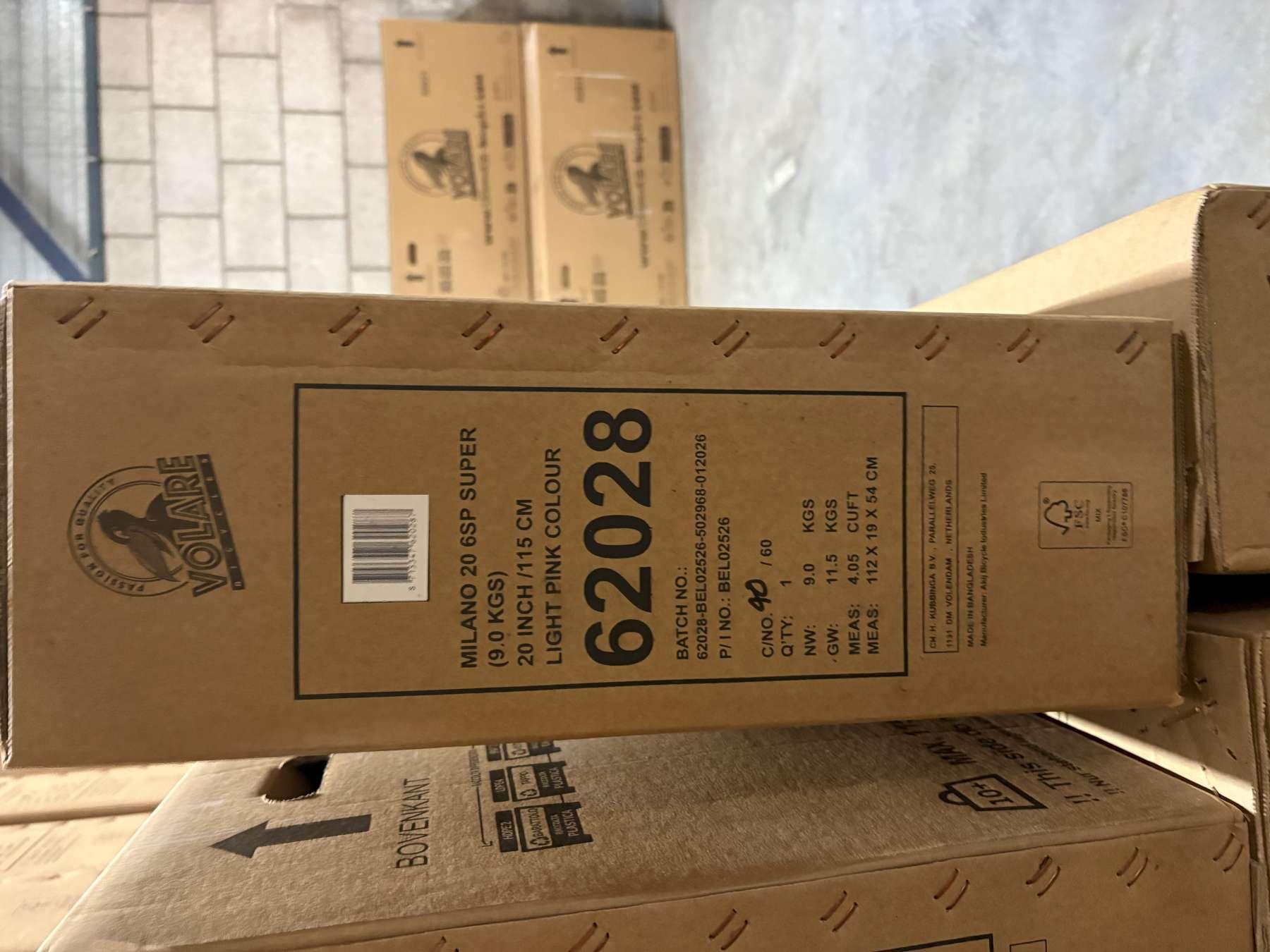 Volare Milano Kinderfahrrad - Mädchen - 20 Zoll - Rosa - 6 Gänge - Mit em Kabelschlösschen