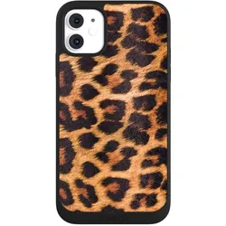 Nivocase Handyhülle für Apple iPhone 11 Hülle NIVOpure Case Schwarz Animalprint Fell Leopard (Apple iPhone 11), Smartphone Hülle, Schwarz