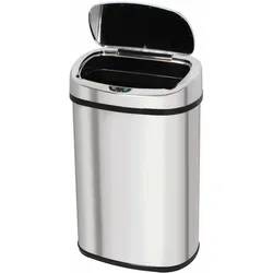 Batimex Mülltonne Majestic Automatisch Edel 68 L, Abfalleimer, Schwarz, Silber