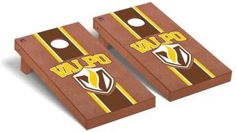 Skip's Garage Valparaiso Valpo Crusaders Rosewood Cornhole Board Set