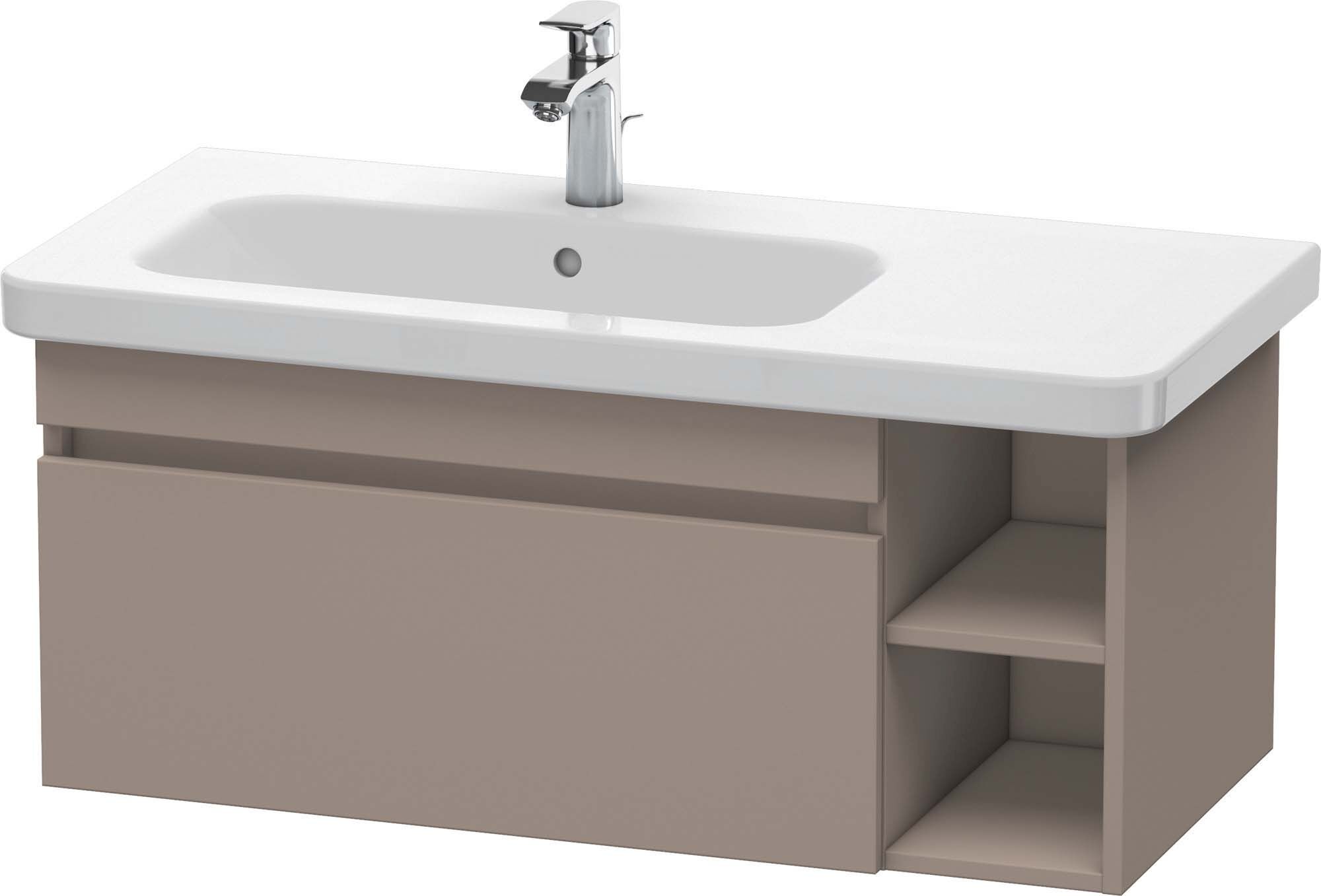 DuraStyle Duravit DS639704343 Basalte Mat , 93x44.8x39.8cm, vasque à gauche