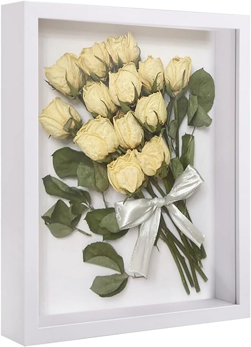 3D Fotolijst Wit - Diepe Lijst voor Herinneringen - 25 x 30 cm