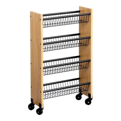 KESPER Küchenwagen, Metall, MDF, 45x17x77cm, braun, Holzwerkstoff