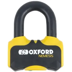 Oxford, Motorrad Zubehör, Bremsscheibenschloss NEMESIS gelb 122mm x 95mm Stift 16mm