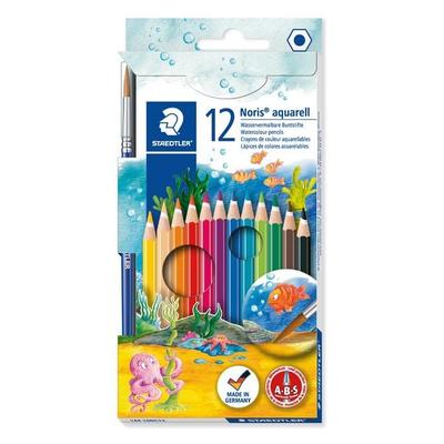 STAEDTLER Buntstifte Noris aquarell 12er Set + Pinsel