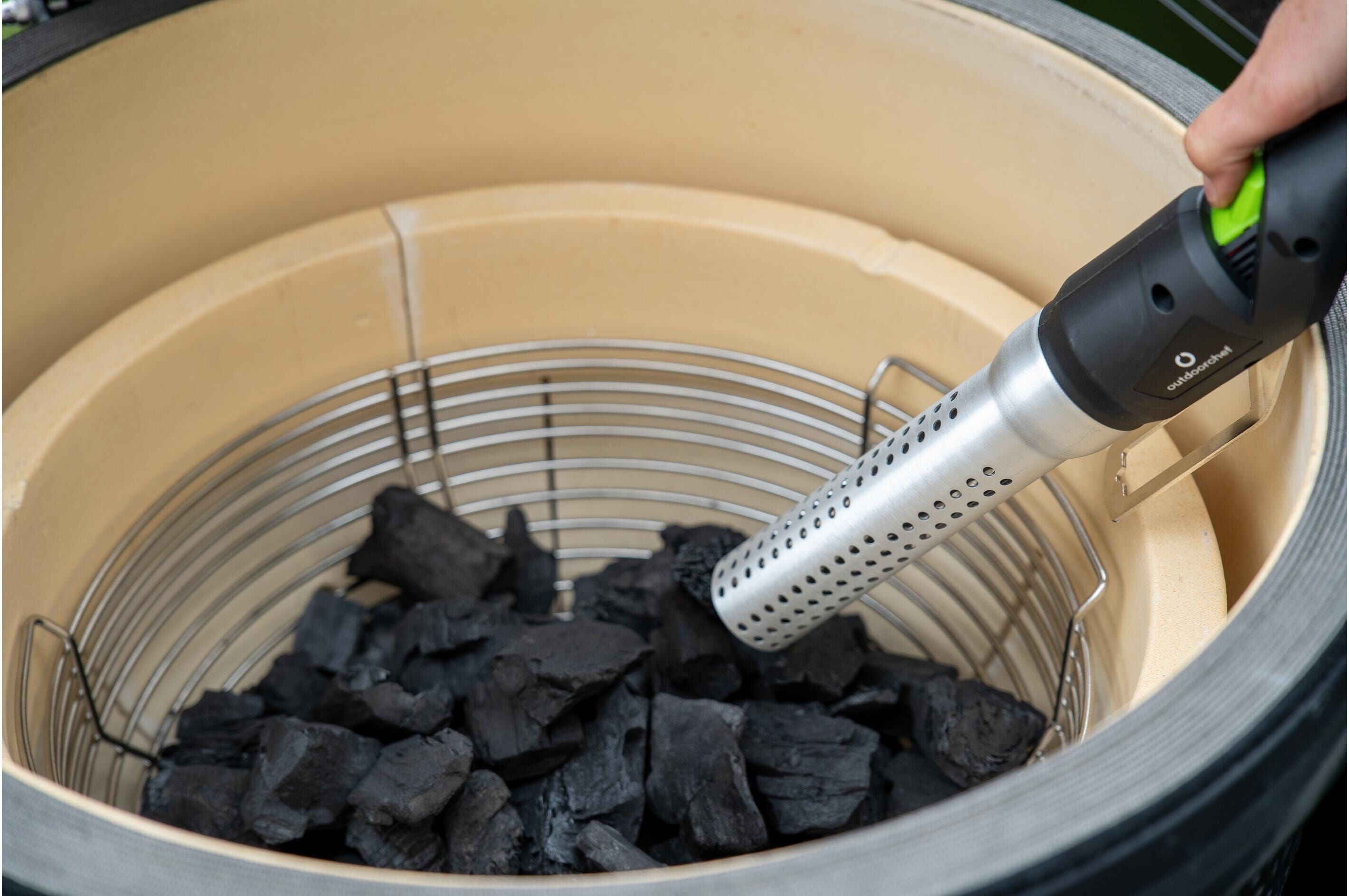 Grillanzünder OUTDOORCHEF "Elektrischer EASY LIGHTER", schwarz (schwarz, silber), B:470cm, Brennstoffe, Grillanzünder schwarz, silber Einheitsgröße
