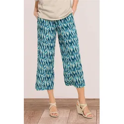 Viskose-Hose in Druck türkis in Größe 52 von DW-Shop, Türkis, 52