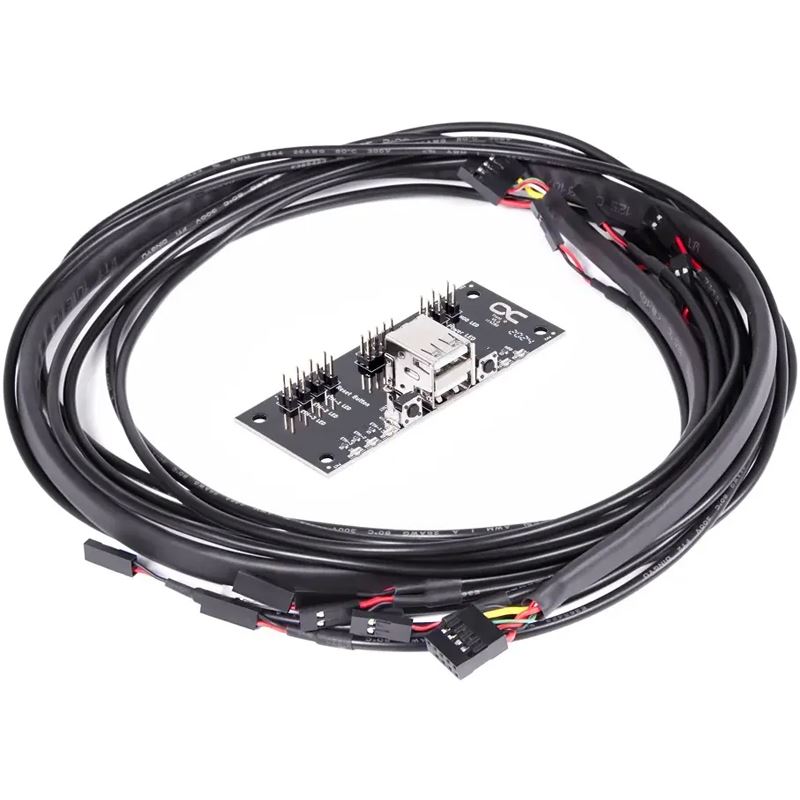 Alphacool Front I/O-Panel mit USB 2.0 und Kabelsatz für Servergehäuse