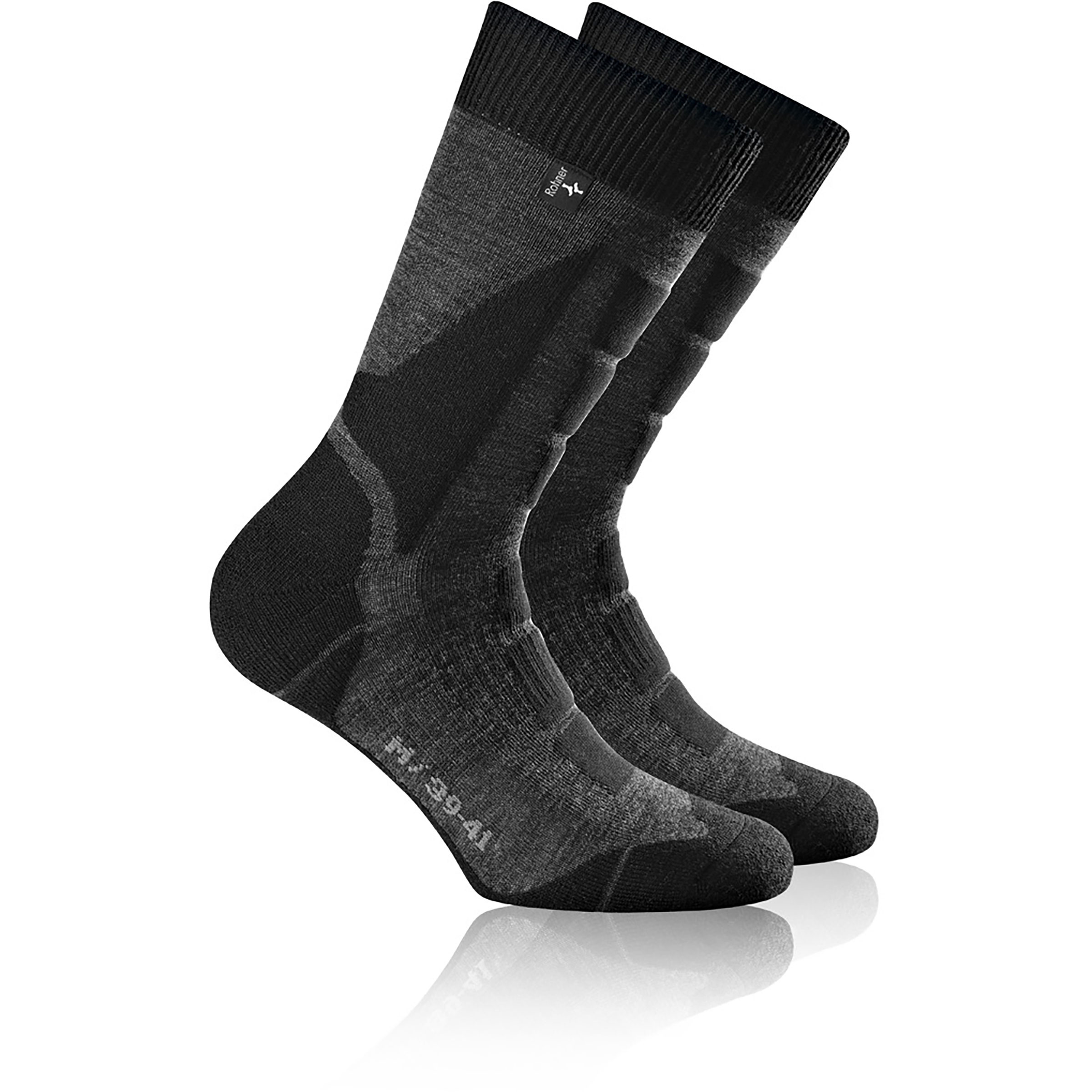 Rohner Back Country Wandersocken grau Größe 36 Camping Atmungsaktiv Merinowolle | schoeller