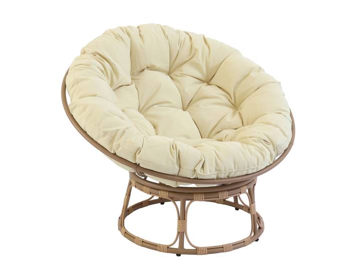 Oviala - Fauteuil papasan de jardin en rotin synthétique