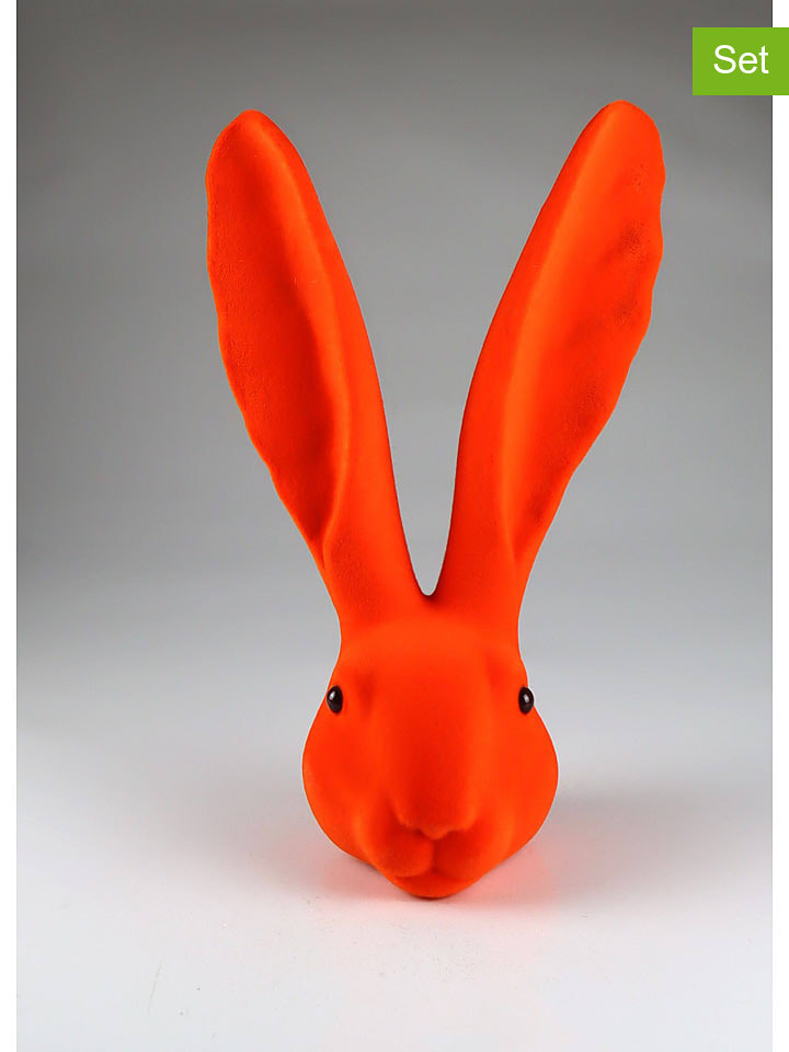 AM Design Dekofigur "Hasenkopf" in Orange - (H)34 cm - onesize