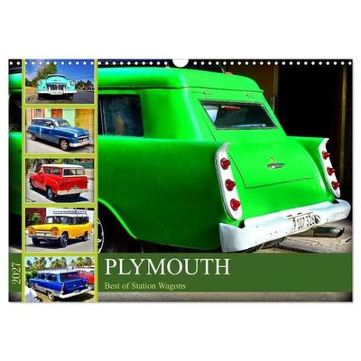 PLYMOUTH - Best of Station Wagons (Wandkalender 2027 DIN A3 quer), CALVENDO Monatskalender