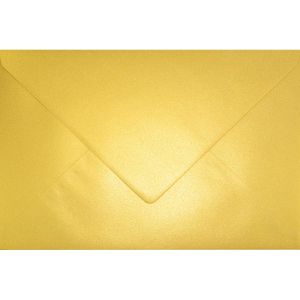 Netuno Briefumschläge Aster Metallic, gold, C5, ohne Fenster, nassklebend, 120g/m², 25 Stück