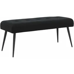 vidaXL Bank mit Knopfheftung Schwarz 110 x 40 x 46 cm Samt