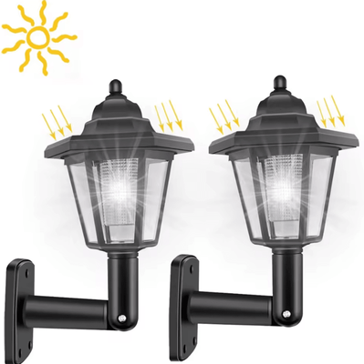 Inspire Curations 2PC Solar Wall Lights Outdoor Garden And Balcony Accent Lamps a