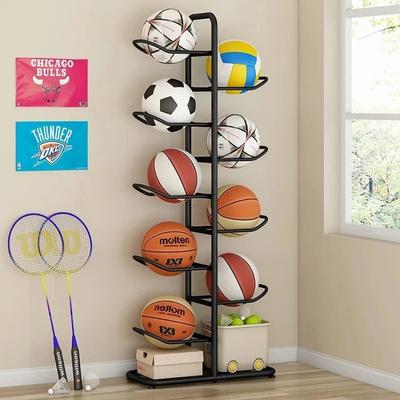Multilayer Ball Storage Rack For Basketballs, Sports Equipment & Kids' Toys black